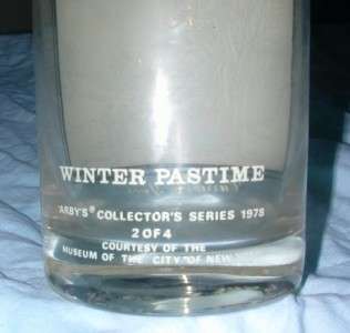 Arbys   1978 Glass   Currier and Ives   Winter Pastime  