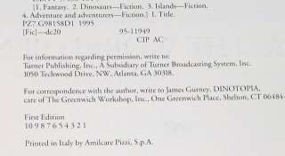 James Gurney DINOTOPIA WORLD BENEATH Signed w SKETCH 9780060280062 