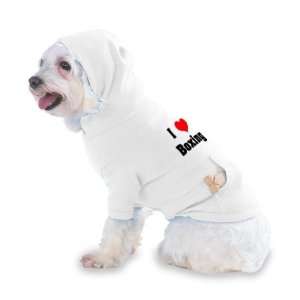   Boxing Hooded (Hoody) T Shirt with pocket for your Dog or Cat LARGE