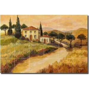  Tuscan Villa by Joanne Morris   Artwork On Tile Ceramic 