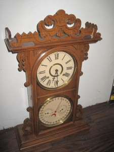 Antique EN Welch Arditi with Gale Perpetual Calendar Mantel Clock 
