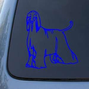 AFGHAN   Dog   Vinyl Car Decal Sticker #1481  Vinyl Color: Blue