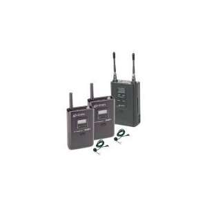  Azden Professional 2 Channel UHF Wireless Dual Lavaliere 
