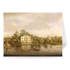 Popes Villa, Twickenham, c.1765 (oil on   Greeting Card 