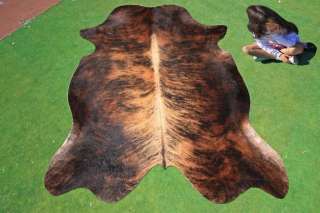 New Cowhide Rug Cowskin Cow Hide Skin Leather Bull Carpet Throw 