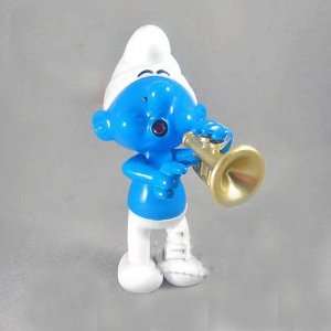  6inch(15CM)cute The smurfs pvc action figure with trumpet 