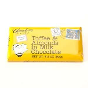 Chocolove Xoxo Milk Choc Toffee Almond Grocery & Gourmet Food