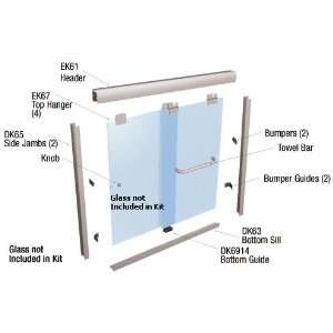   Nickel 60 x 60 Suite EK Series Shower Door Kit
