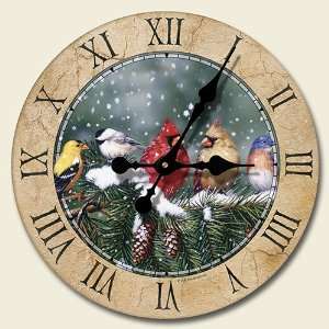  Backyard Birds Wood Clock 390: Home & Kitchen