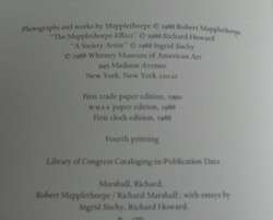 ROBERT MAPPLETHORPE WHITNEY MUSEUM of ART BOOK 1st Ed.  