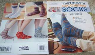 Leisure Arts I CANT BELIEVE IM CROCHETING SOCKS crochet sock pattern 