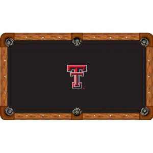  Texas Tech Pool Table Felt   Professional 9ft   TT Logo 