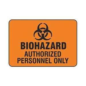 Biohazard Sign,7 X 10in,bk/orn,surf   ACCUFORM