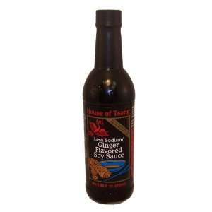 House Of Tsang Ginger Flavored Soy Sauce Less Sodium 10 oz Glass 