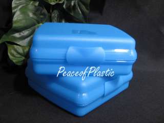 Tupperware Set of 2 BLUE LUNCH SANDWICH Box Storage Containers Keeper 