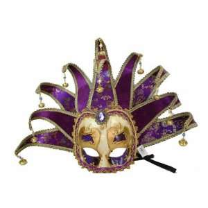  Purple Womens Jester Half Mask: Home & Kitchen