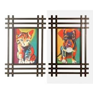 Dog and Cat Modern Pop Art Paintings:  Home & Kitchen