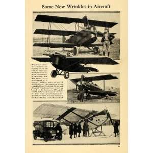  1922 Print Aircraft Triplane Monoplane Biplane Norway 