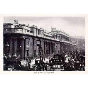1905 Halftone Print Bank London England Historic Architecture Horse 
