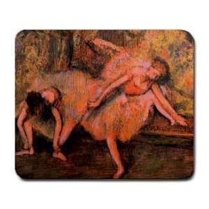    Two Dancers on a Bank By Edgar Degas Mouse Pad: Office Products