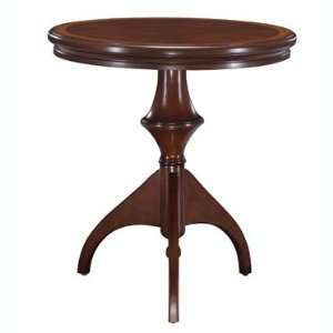   Warm Cherry Round End Table with Tri Legged Base: Home & Kitchen