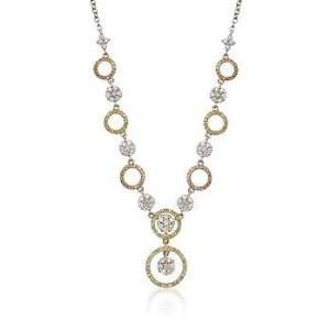    2.05 ct. t.w. Diamond Necklace In 14kt Tri Colored Gold: Jewelry