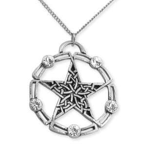  Celtic Crystal Pentagram Pendant Necklace Jewelry
