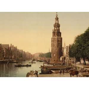  Vintage Travel Poster   De Oude Schans Amsterdam Holland 