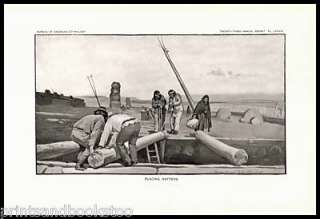 1901 PRINT ZUNI Indian Men Working Placing Rafters 86  