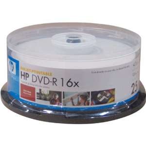   Write once DVD R Spindle with Ink Jet Printable Surface Electronics