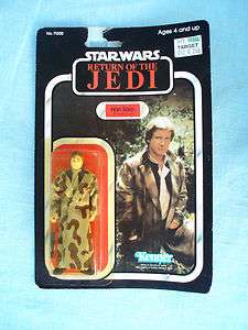   STAR WARS ROTJ 1984 KENNER HAN SOLO IN TRENCH COAT CARDED  