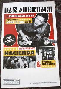 DAN AUERBACH black keys CONCERT tour POSTER hacienda  