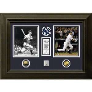   Jeter   Lou Gehrig Hit Record Game Used Base Gold Coin Photo Mint