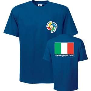  Italy 2009 World Baseball Classic Flag T Shirt Sports 