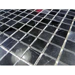    Nero Marquina Marble Polish 1x1 x 6mm Mosaic Tile