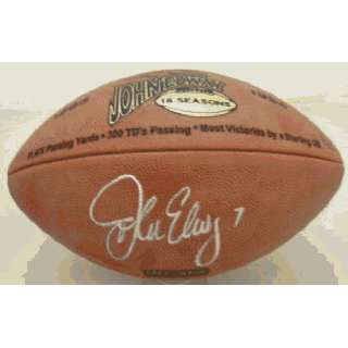    John Elway Autographed Ball   Retirement