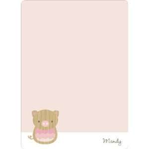  Woodblock Pig Personal Stationery