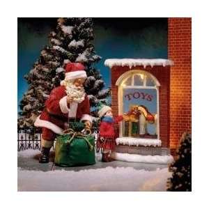   Santa Claus at Toy Store Window Christmas Figure: Home & Kitchen