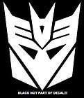 2x Transformers Autobots 4 inch Vinyl stickers window decals ANY COLOR 