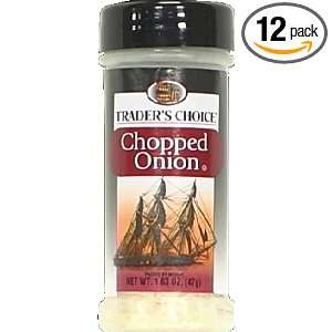 Traders Choice Chopped Onion, 1.63 Ounce Plastic Jars (Pack of 12 