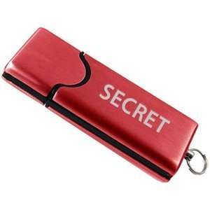   Mini Flash Drive USB 2.0 Red Metal Case Engraved Secret: Electronics