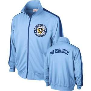    Pittsburgh Penguins Light Blue Face off Jacket: Sports & Outdoors
