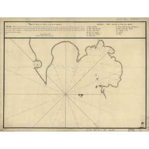  1700s map of Santa Elena Bay, Argentina,