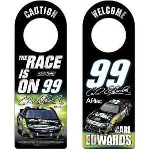  NASCAR Carl Edwards Wood Door Hanger: Sports & Outdoors