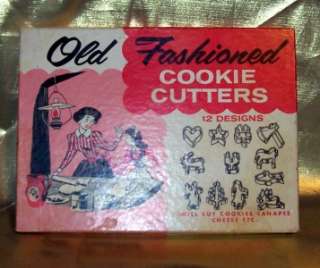 Vintage Old Fashioned Cookie Cutters Great for Cookies, Canapes 