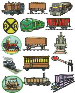 Train Machine Embroidery Designs