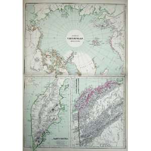   1872 Blackie Geography Maps Pole Vancouver Kamtschatka