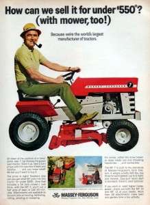 1968 Massey Ferguson MF 7 Mini Garden Tractor Original Color Ad  