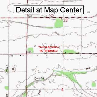  USGS Topographic Quadrangle Map   Young America, Indiana 