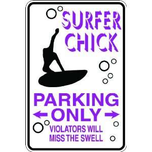  (Spt49) Reserved for Surfing Surfer Chick Aluminum Sports 